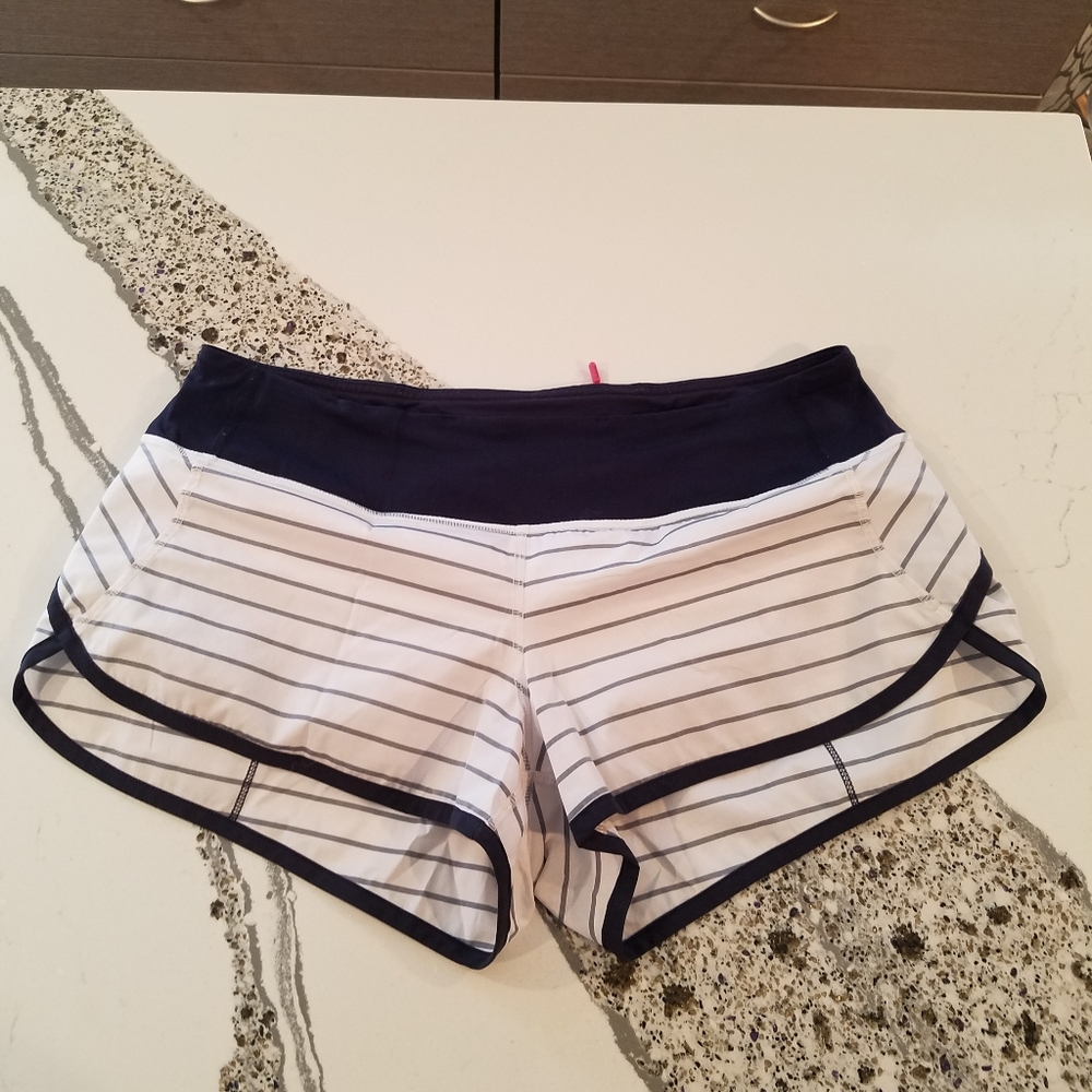 Lululemon Quiet Stripe speed shorts size 8
